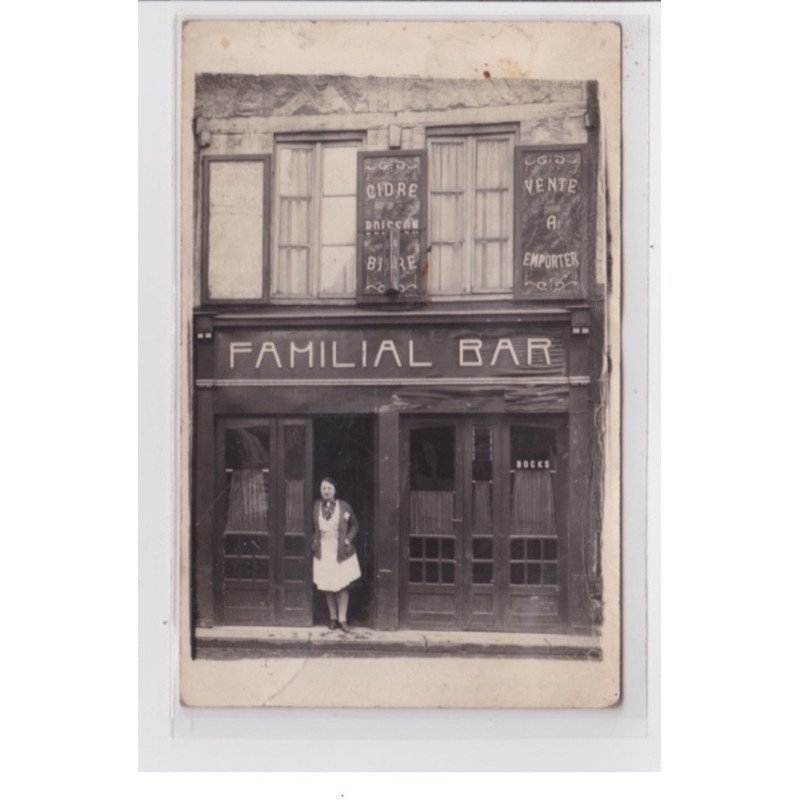ROUEN : photo format cpa du """"Familial Bar"""" - très bon état