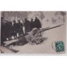 LE SAPPEY  : carte photo de chasseurs alpins (militaire) - entrainement au tir a la carabine (ski alpin) - très bon état