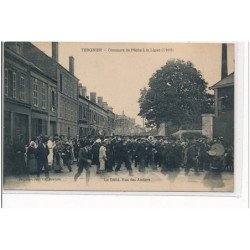 TERGNIER -  Concours de Pêche à la ligne (1905) - Le défilé, Rue des Ateliers - très bon état