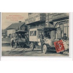 PONT AUDEMER - Bureaux des Messageries automobiles desservant Quillebeuf, le Havre, Routôt, Lisieux - très bon état