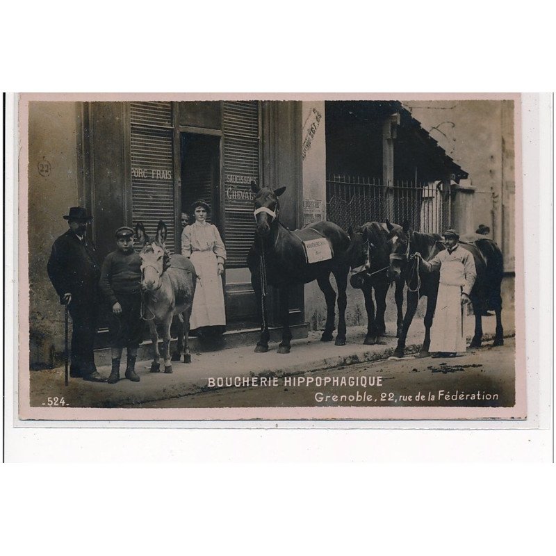 GRENOBLE - Boucherie Hippophagique Blain - CHEVALINE - 22, rue de la Fédération - ODDOUX, éditeur - très bon état