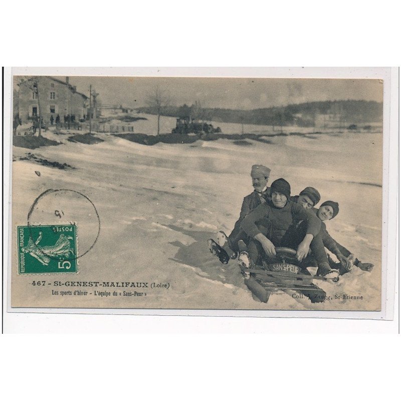 SAINT GENEST MALIFAUX - Les Sports d'Hiver - L'équipe du """"Sans Peur"""" - très bon état
