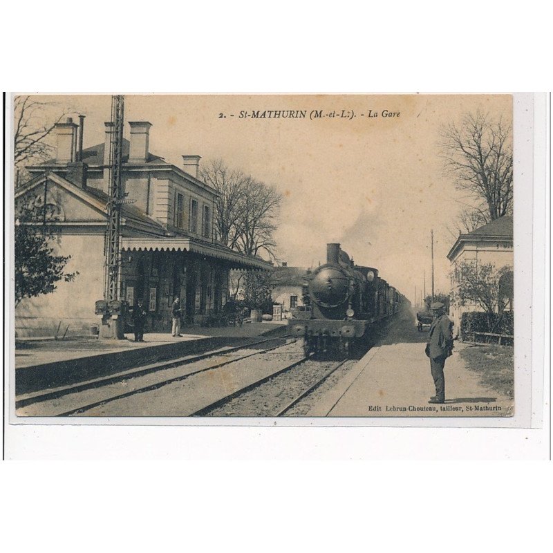 SAINT MATHURIN - La Gare - LOCOMOTIVE - très bon état