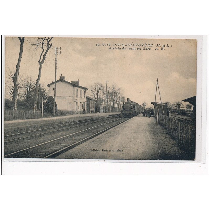 NOYANT LA GRAVOYERE - Arrivée du train en Gare - très bon état