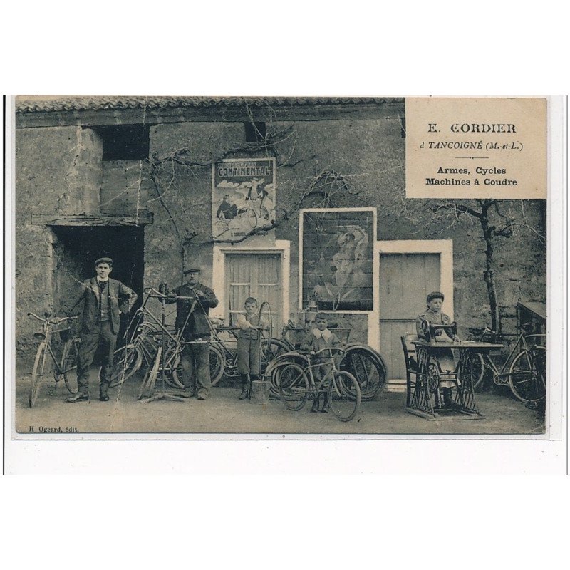 TANCOIGNE - E. Cordier - Armes, Cycles, machines à coudre - AFFICHE - très bon état