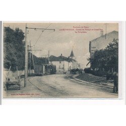 LANEUVEVILLE - Environs de NANCY : entrée du village et Grand'Rue - le Suburbain - TRAMWAY  - très bon état