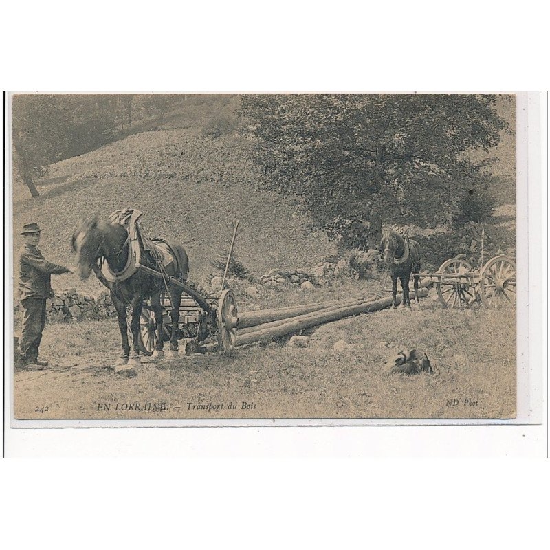 EN LORRAINE - Transport du bois  - très bon état
