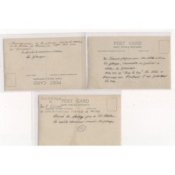 QUIBERON - 5 CARTES PHOTOS : pose d'une plaque commémorative (la statue de Hoche) - très bon état