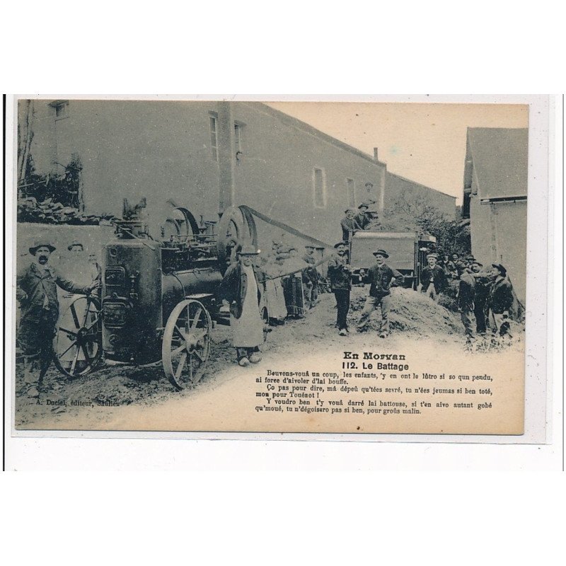EN MORVAN - 112 - Le battage - très bon état