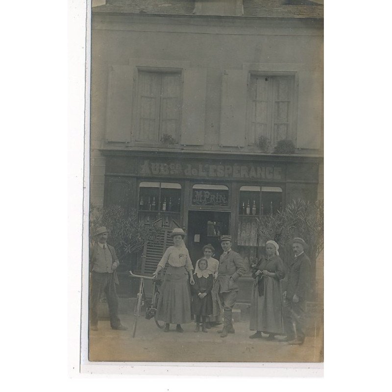 MARZY près NEVERS - CARTE PHOTO - Auberge de l'Espérance - PRIN (sur la place)- très bon état