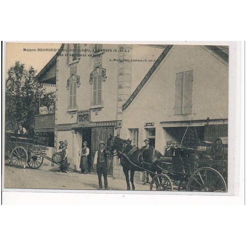 BRANGES - Maison Bourgeois-Buchallard - Vins et Spiritueux en gros - très bon état