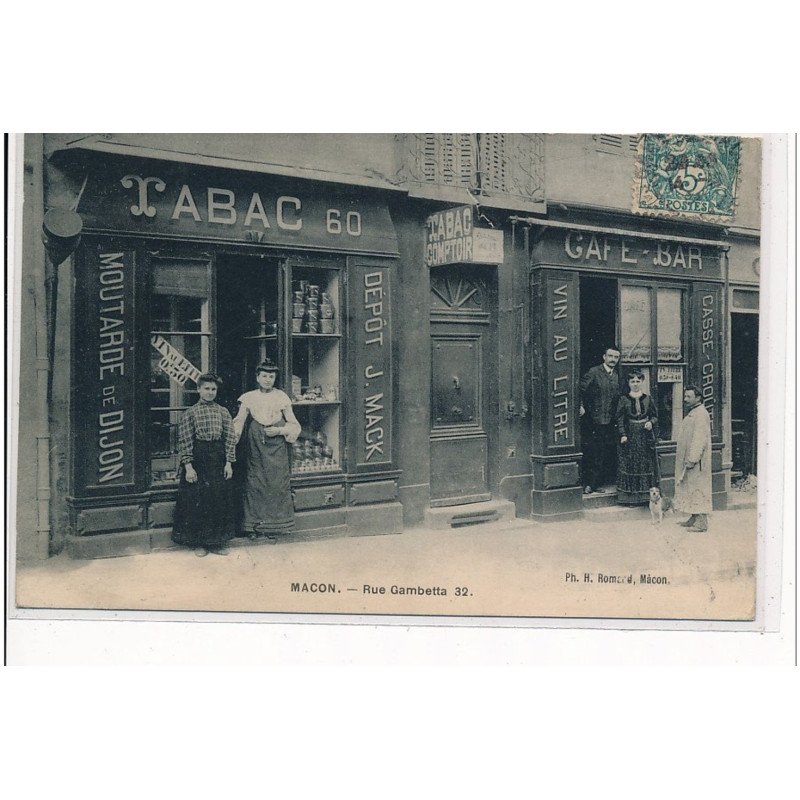 MACON - Rue Gambetta 32 - TABAC - BAR COLLET - très bon état