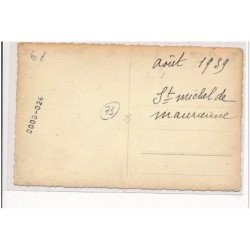 SAINT MICHEL DE MAURIENNE - CARTE PHOTO - Militaire et deux enfants - SAINT CYRIEN 1939 - très bon état