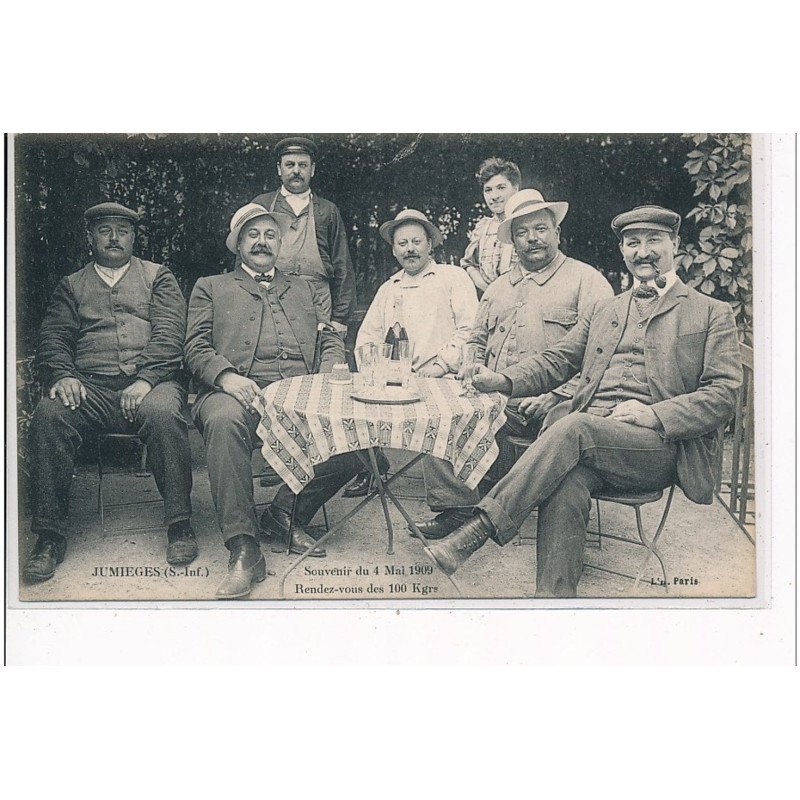 JUMIEGES - Souvenir du 4 Mai 1909 - Rendez-vous des 100kg - très bon état JUMIEGES - Souvenir du 4 Mai 1909 - Rendez-vous des 100kg - très bon état