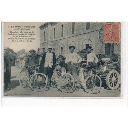 LE MONT VENTOUX - Bicyclistes de Lyon et de St Etienne venant de franchir les 22km de Bédoin VELO - très bon état