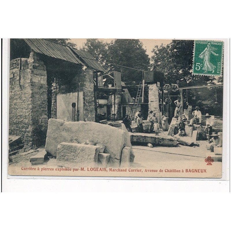 BAGNEUX - Carrière à pierres exploitée par M. Logeais, marchand Carrier, avenue de Châtillon - état BAGNEUX - Carrière à pierres exploitée par M. Logeais, marchand Carrier, avenue de Châtillon - état