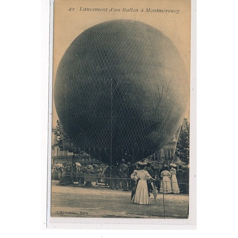 SARCELLES - Enlèvement du Ballon """"Ville de Sarcelles"""" le 8 Août 1909  - état