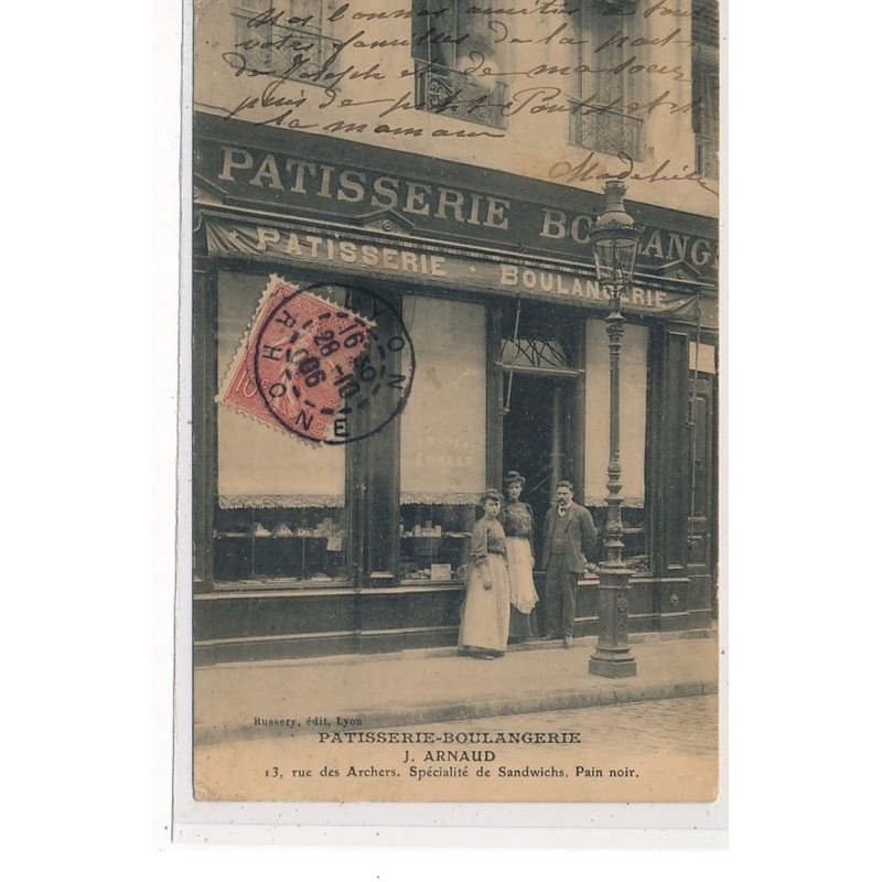 LYON - Pâtisserie Boulangerie J. Arnaud 13, rue des Archers - très bon état