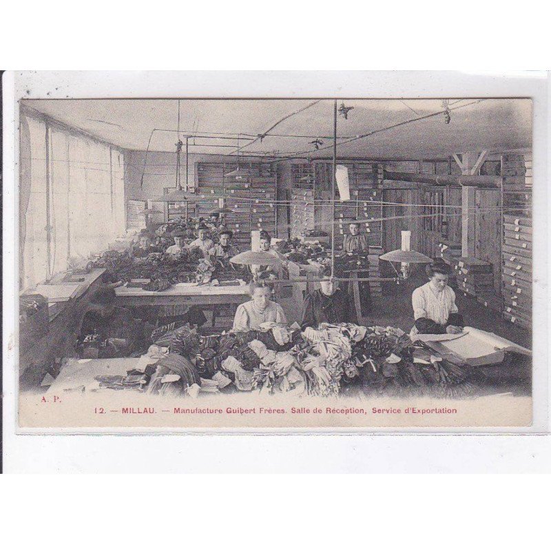 MILLAU: manufacture guibert frères, salle de réception, service d'exportation - très bon état