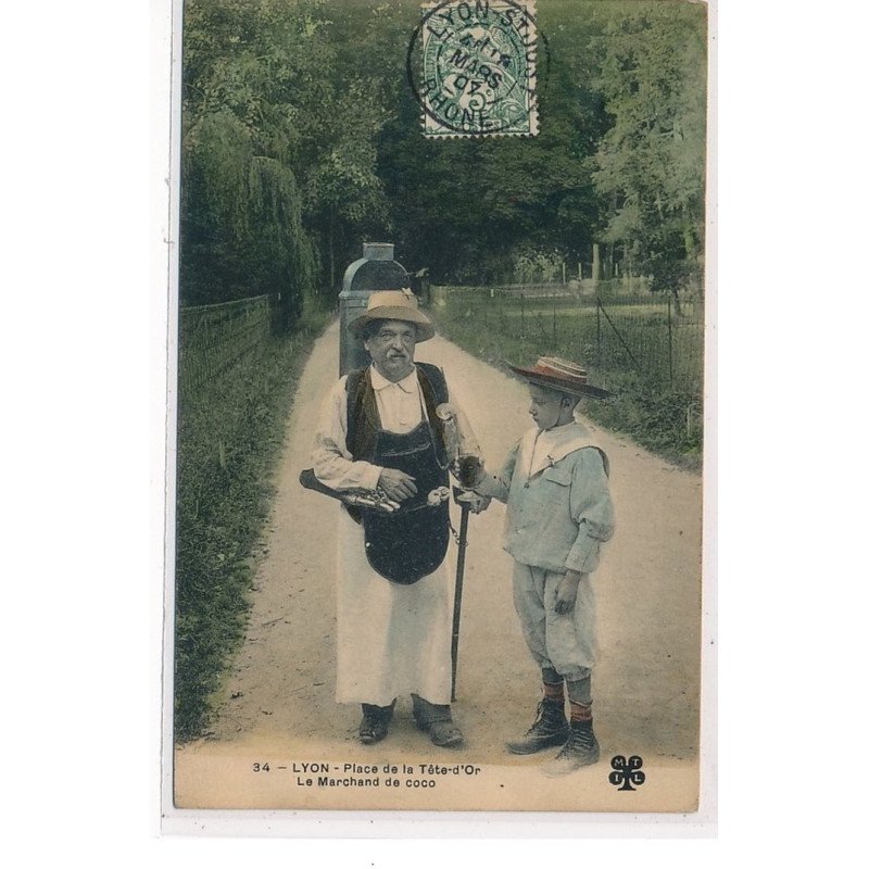LYON - Place de la Tête d'Or - le marchand de coco - très bon état