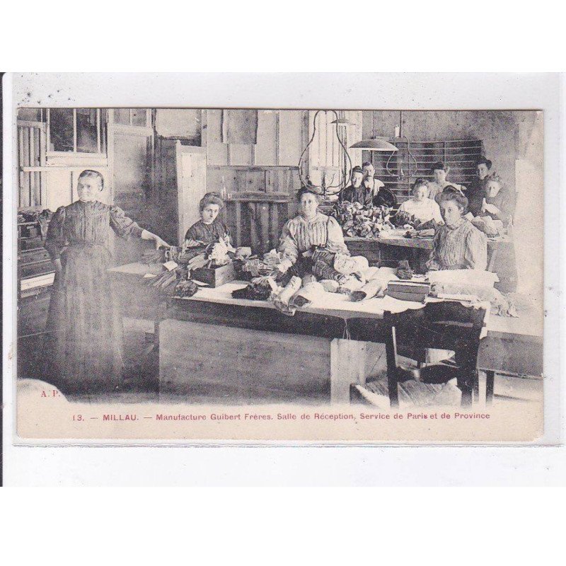 MILLAU: manufacture guibert frères, salle de réception, service de paris et de province - très bon état