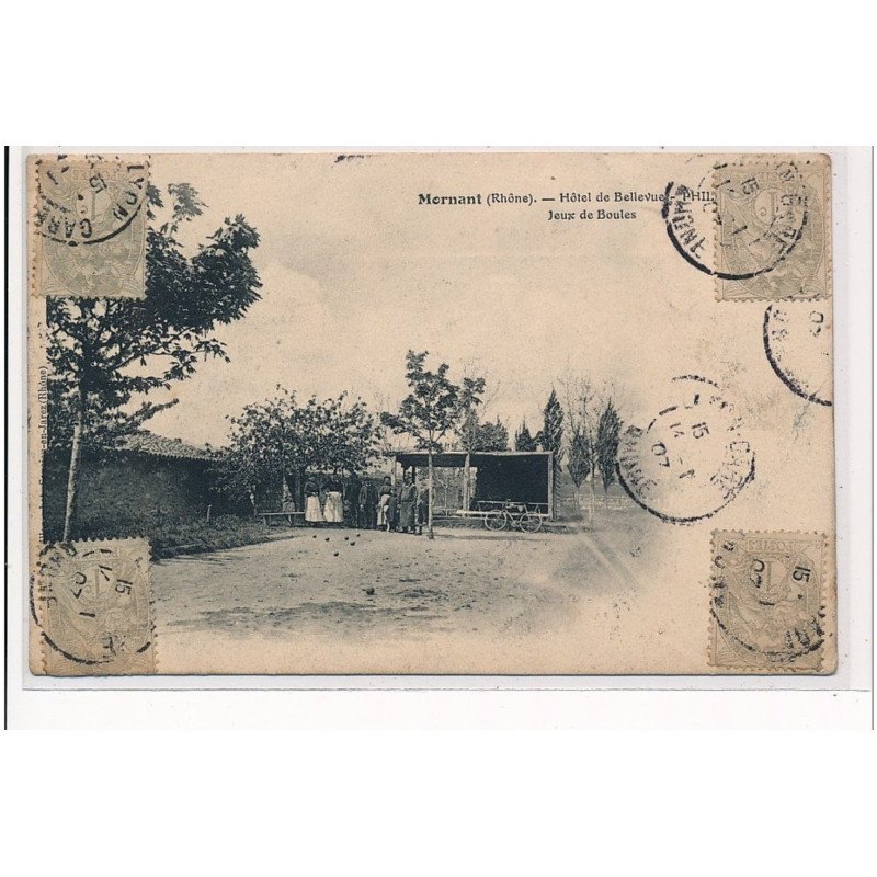 MORNANT - Hôtel de Bellevue - Jeux de boules - très bon état