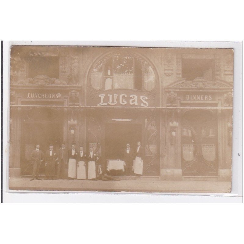 PARIS : carte photo du restaurant LUCAS CARTON - très bon état