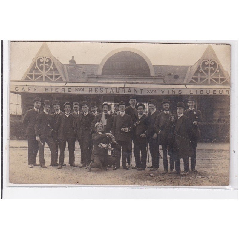 SAINT REMY LES CHEVREUSE : carte photo de la buvette de la gare (café restaurant) - très bon état