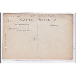 SAINT REMY LES CHEVREUSE : carte photo de la buvette de la gare (café restaurant) - très bon état