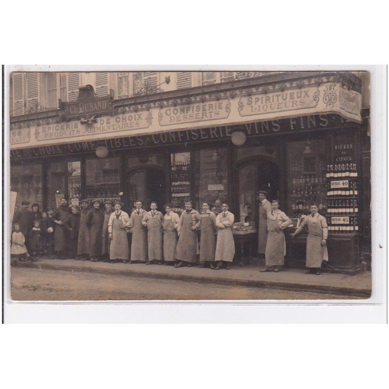 CHOISY LE ROI : carte photo de l'épicerie fine DUNAND - très bon état CHOISY LE ROI : carte photo de l'épicerie fine DUNAND - très bon état