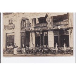 ANGERS : carte photo de la pharmacie Bréheret et du café du grand hotel  - très bon état