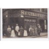 ROUEN : carte photo du restaurant Hallepee -angle rue Thouret et rue aux Juifs - bon état (légère adhérence au recto)