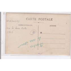 VERSAILLES : carte photo du chantier du chiffonnier Michel PELISSIER (avec attelage) - rue des deux-ponts - TBE