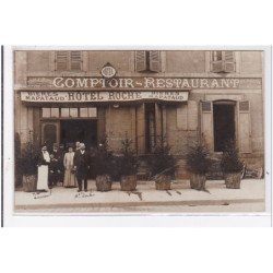 LIMOGES : carte photo du restaurant et Hotel ROCHE - très bon état