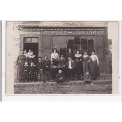 NEUILLY SUR SEINE : carte photo du café GIROUX JOUANNET - très bon état