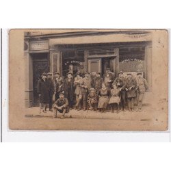 IVRY : carte photo du café Andrieux - 50 rue Hoche - état (quelques trous)