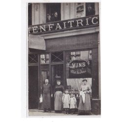 PARIS : carte photo du café et marchand de vins (absinthe) CROS au 50/52 bld Haussman - très bon état