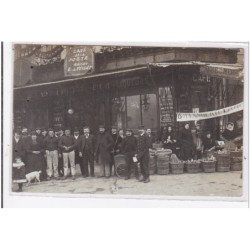 PARIS : carte photo du café de la Poste (maison LEVIGNE) angle bld Diderot et Michel Chasles - très bon état