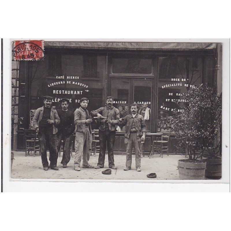 PARIS : carte photo du café """"le Bourgeon"""" au 8 rue de Prague (maison Caraud) - très bon état PARIS : carte photo du café """"le Bourgeon"""" au 8 rue de Prague (maison Caraud) - très bon état