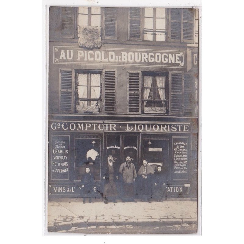 PARIS : carte photo du marchand de vins le Picolo de Bourgogne au 184 avenue de Versailles - bon état PARIS : carte photo du marchand de vins le Picolo de Bourgogne au 184 avenue de Versailles - bon état