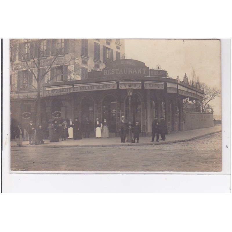 PARIS : carte photo du restaurant CAUDRON """"au Moulin d'Auteuil"""" (9 quai de Passy) - bon état