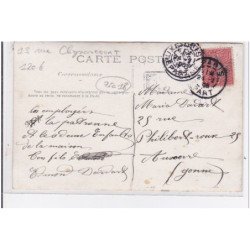 PARIS : carte photo du café CHEVRIER au 13 rue Clignancourt - très bon état
