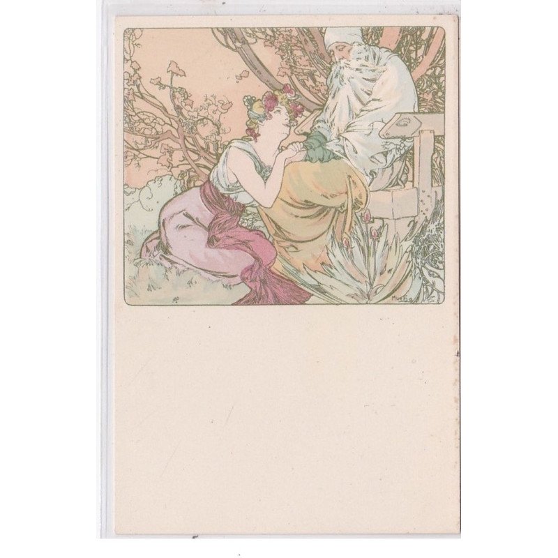 MUCHA Alphonse : les Ages de ma Vie - Vieillesse - bon état