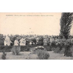 MORHANGE - Fête du 3 Aout 1919 - Le Cortège au Cimetière - Discours de M. le Maire - très bon état