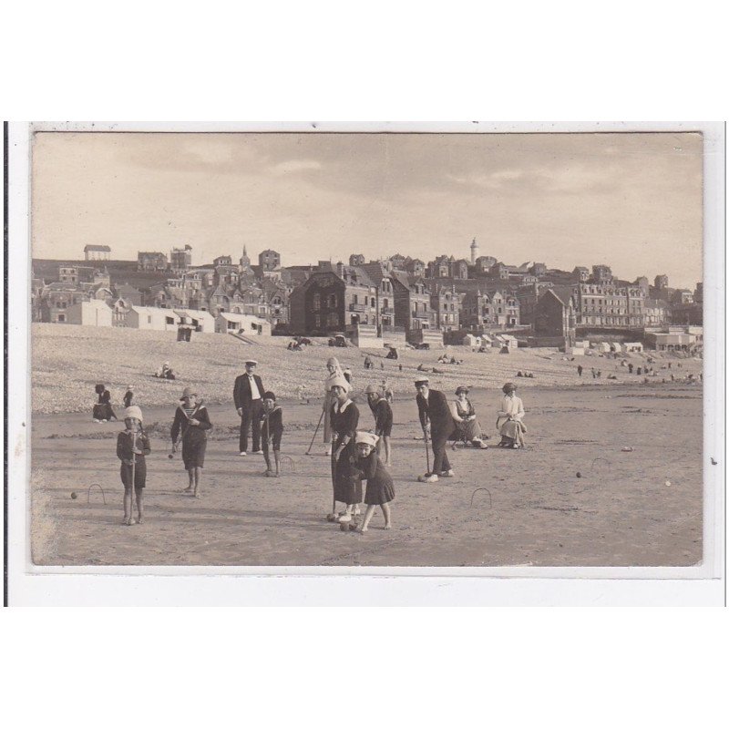 LE TREPORT : carte photo -  état (pliée)