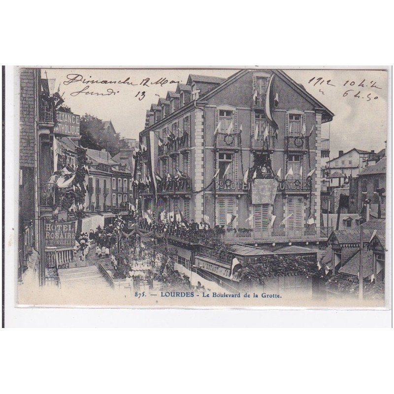LOURDES : le boulevard de la grotte - tres bon etat
