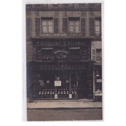 CALAIS : carte photo du magasin """"Royal Fashion"""" Collombat et Royer (mode - tailleur) - très bon état