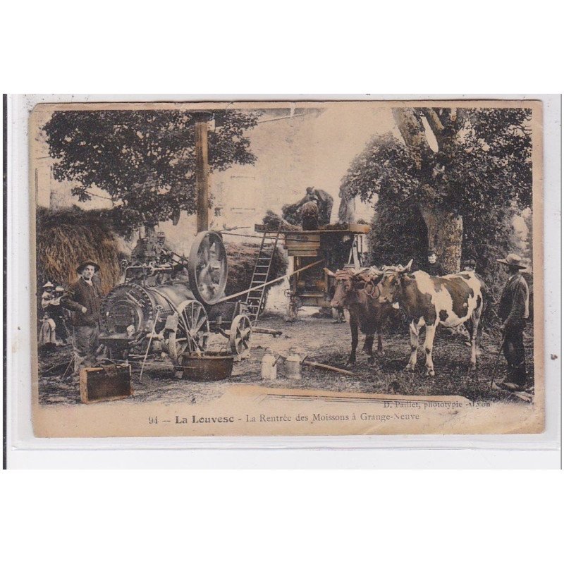 LA LOUVESC : la rentrée des moissons à Grange-Neuve - etat (un coin arrondis et plié) LA LOUVESC : la rentrée des moissons à Grange-Neuve - etat (un coin arrondis et plié)