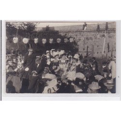 CONCARNEAU : Fête des Filets Bleus -carte photo vers 1910 (photo Charles)-très bon état