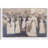 CONCARNEAU : Fête des Filets Bleus -carte photo vers 1910 (photo Charles)-très bon état